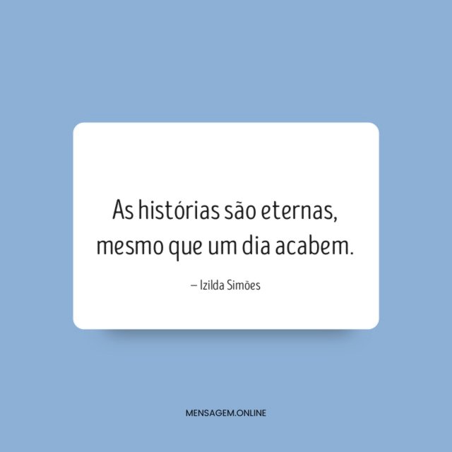 As histórias são eternas