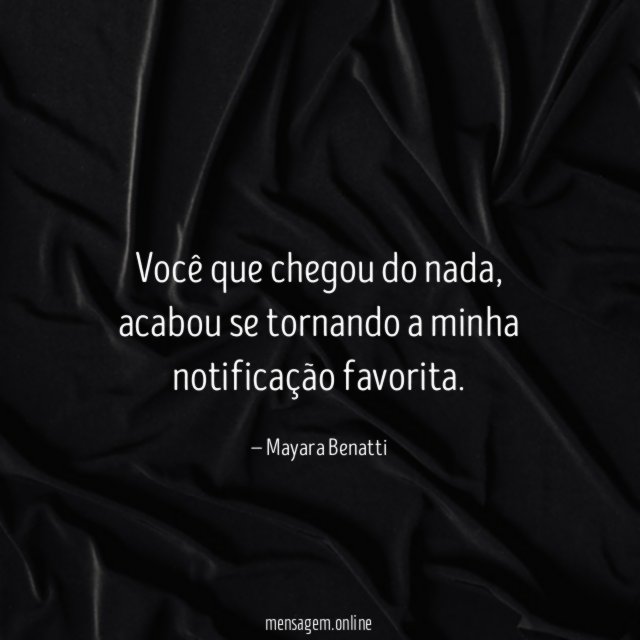 Você que chegou do nada