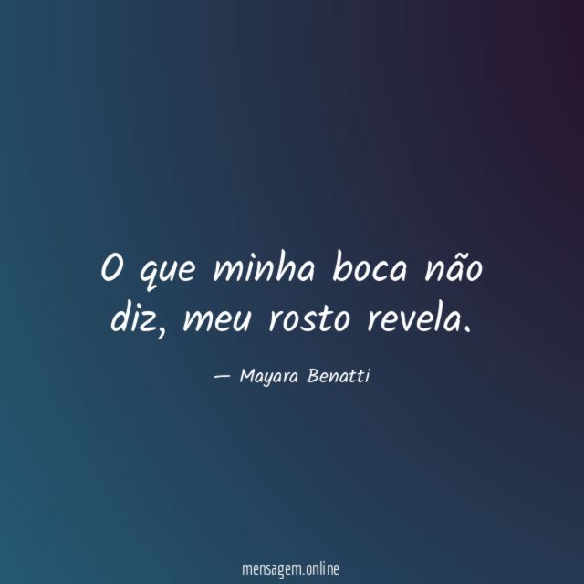 O que minha boca não diz