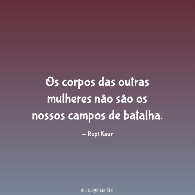 Os corpos das outras mulheres não são os