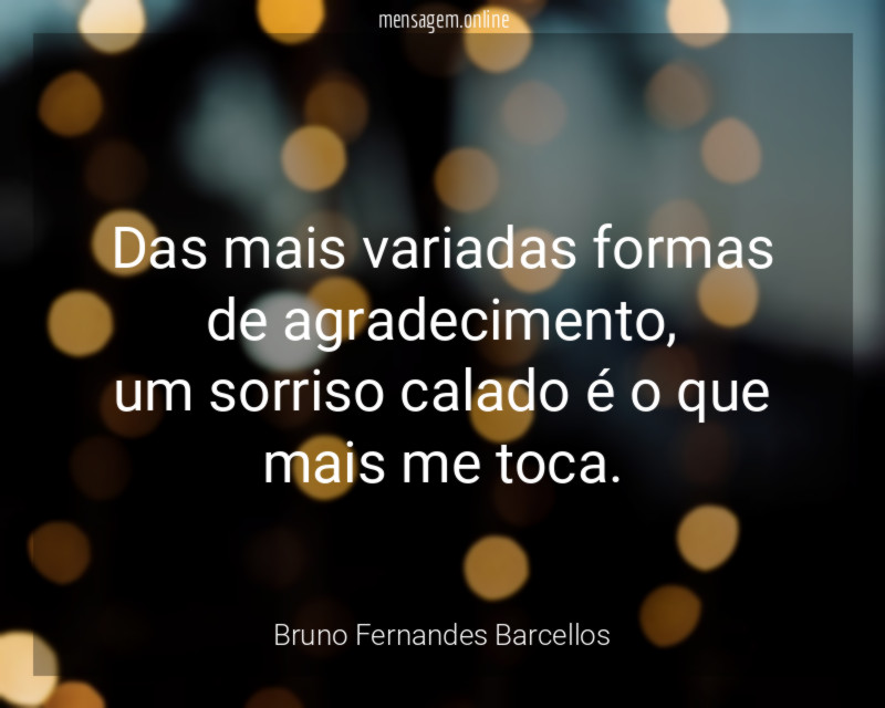 Das mais variadas formas de agradecimento