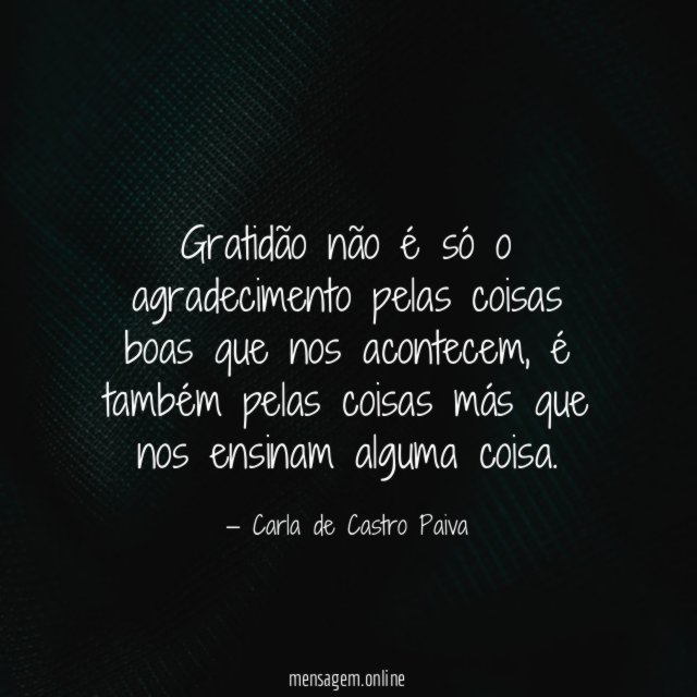 gratidão não é só o agradecimento pelas coisas