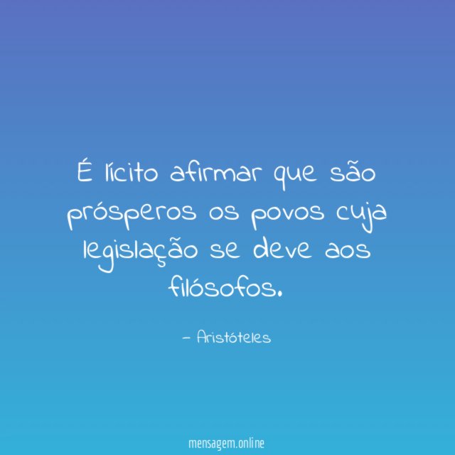 É lícito afirmar que são prósperos os povos