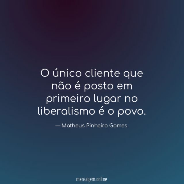 O único cliente que não é posto em