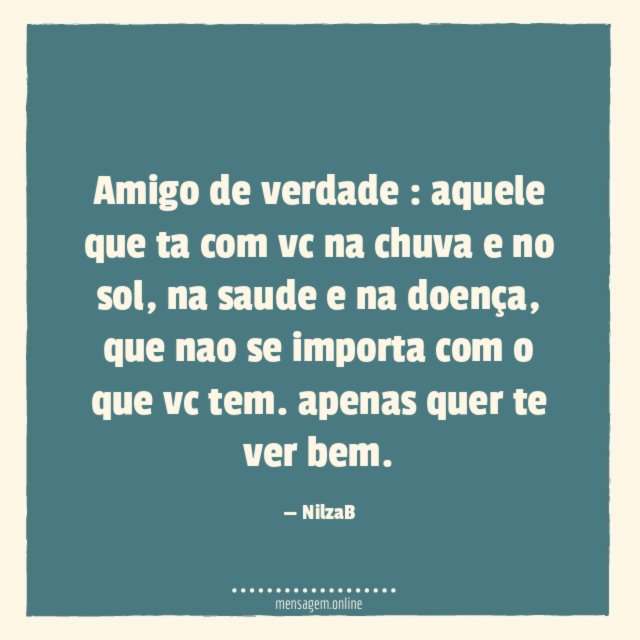 Amigo de verdade