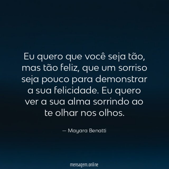 Eu quero que você seja tão