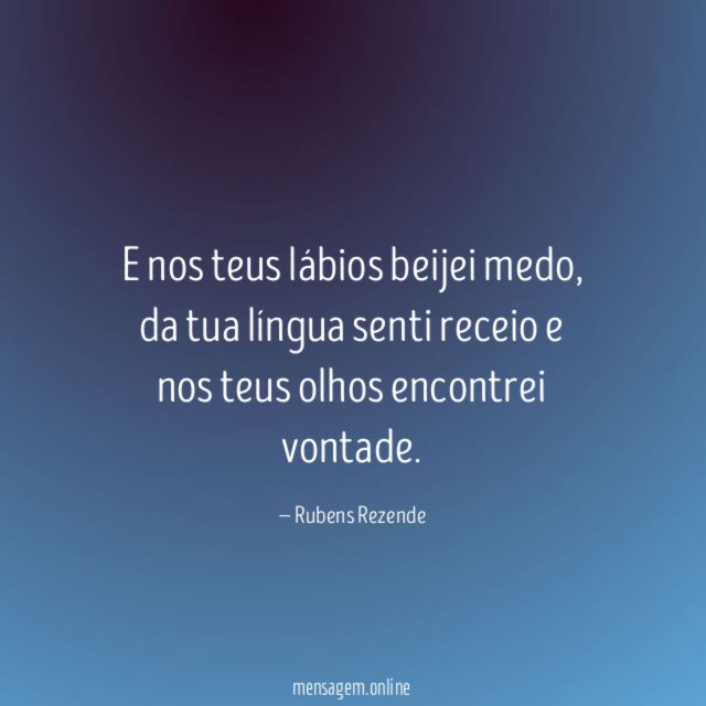 E nos teus lábios beijei medo