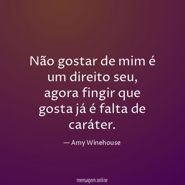 Não gostar de mim é um direito seu