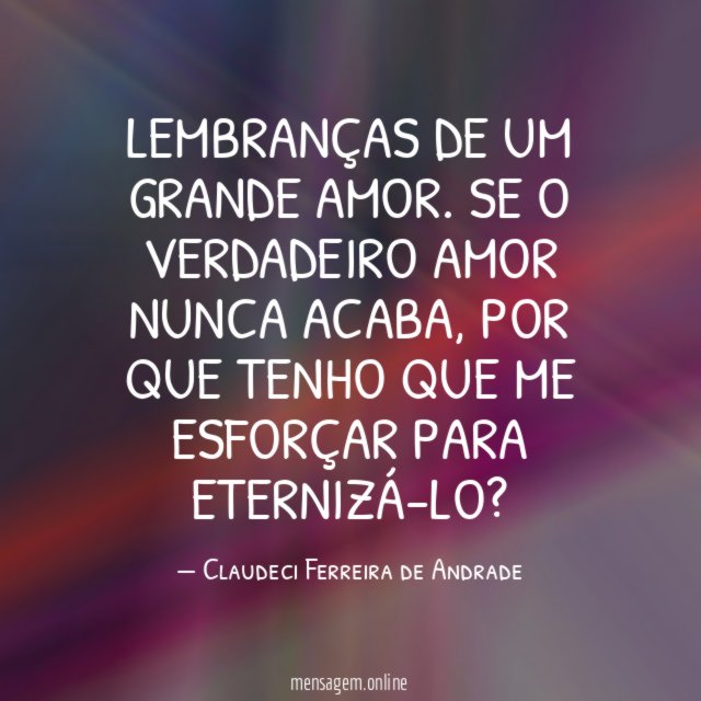 LEMBRANÇAS DE UM GRANDE AMOR