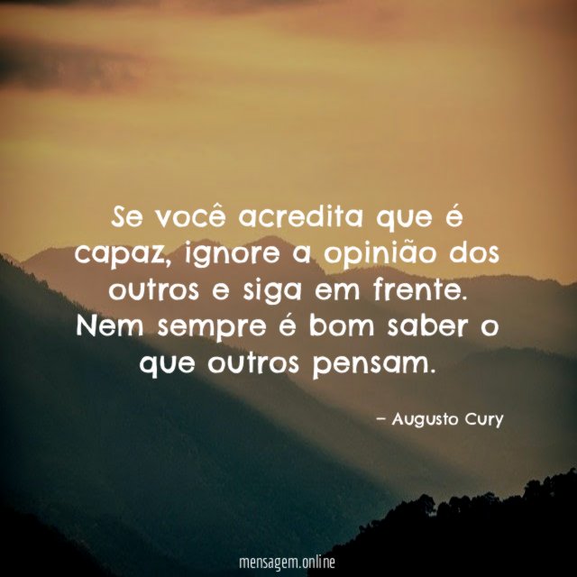 Se você acredita que é capaz