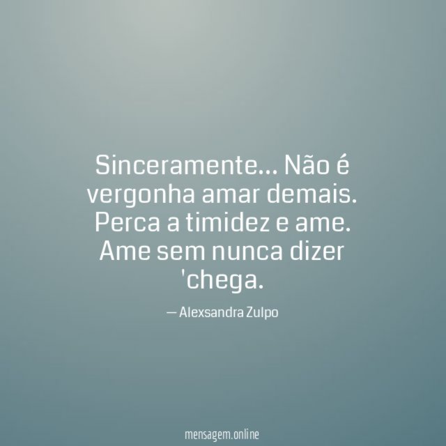 Sinceramente