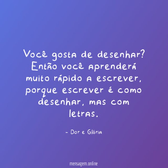 Você gosta de desenhar