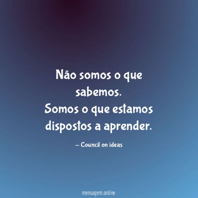 Não somos o que sabemos