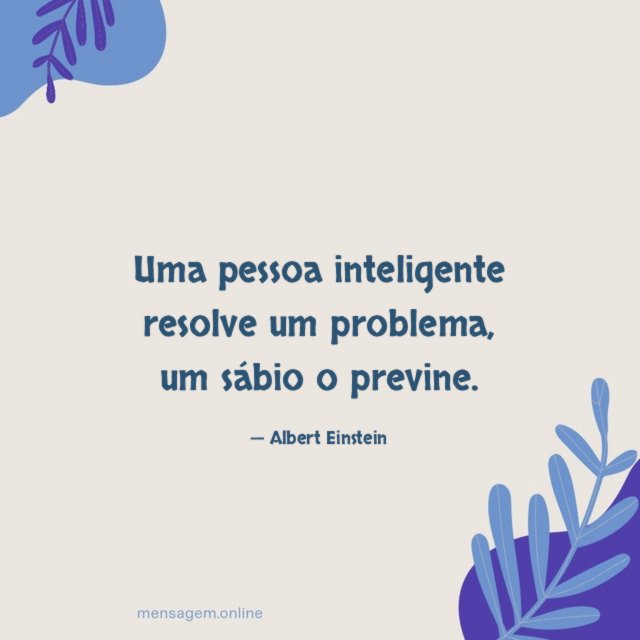 Uma pessoa inteligente resolve um problema