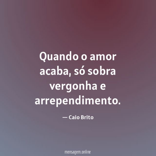 Quando o amor acaba