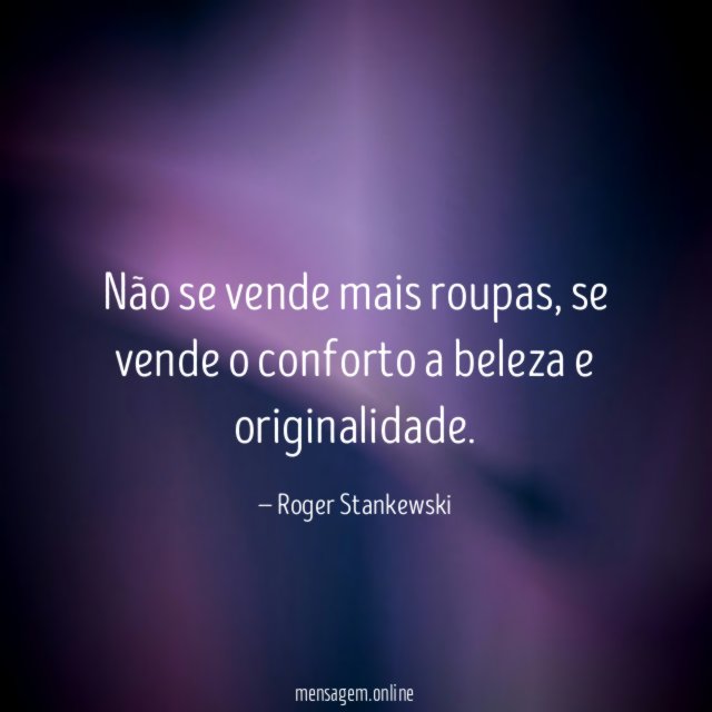 Não se vende mais roupas