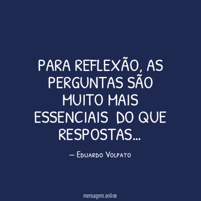 Para reflexão