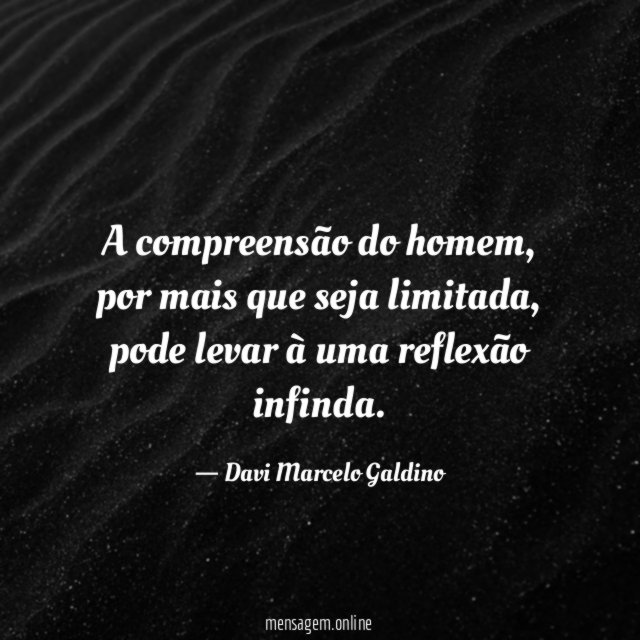 A compreensão do homem