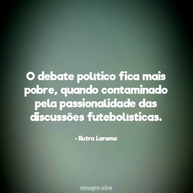 O debate político fica mais pobre