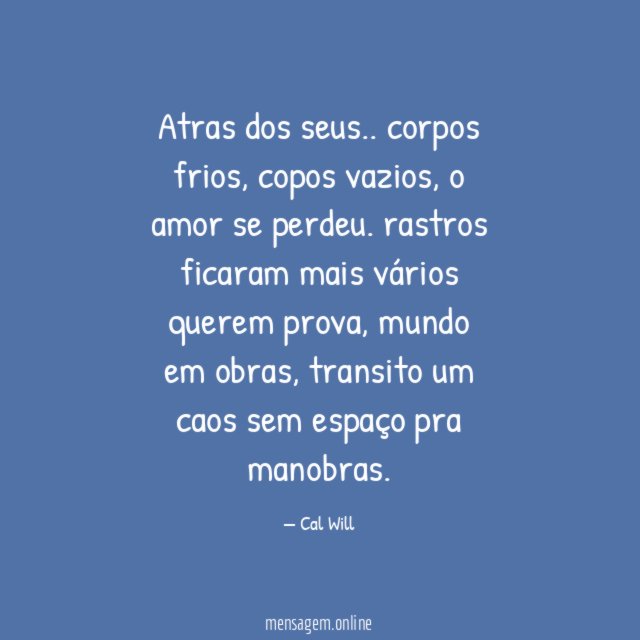 Atras dos seus