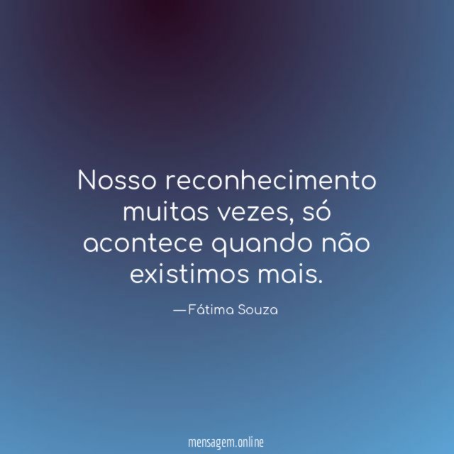 Nosso reconhecimento muitas vezes