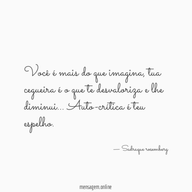 Você é mais do que imagina