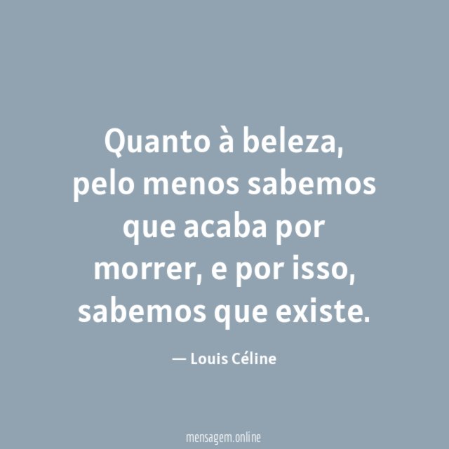 Quanto à beleza