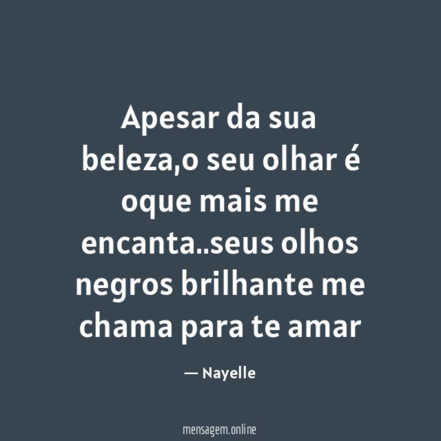 "Apesar da sua beleza