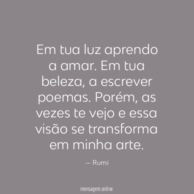 Em tua luz aprendo a amar