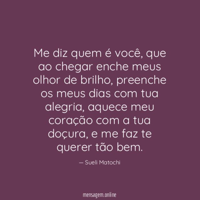 Me diz quem é você