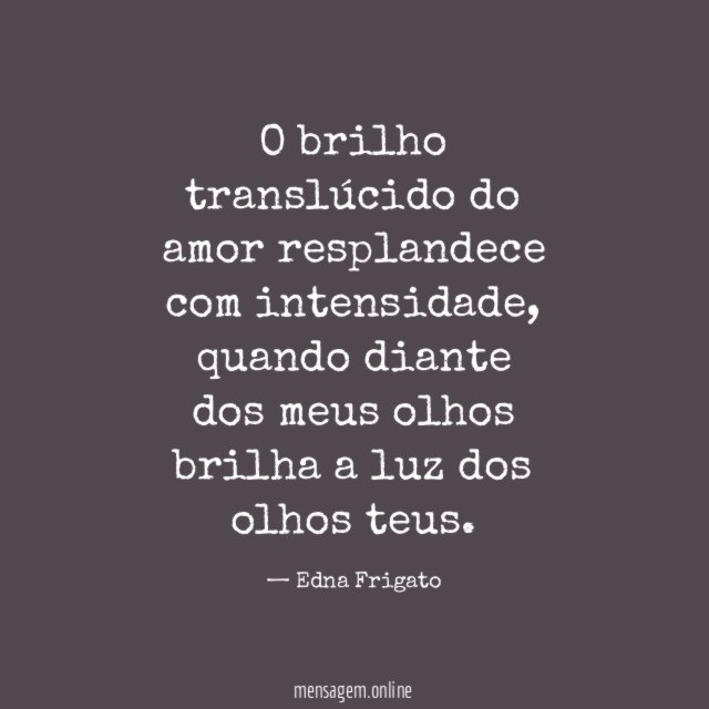O brilho translúcido do amor resplandece com intensidade