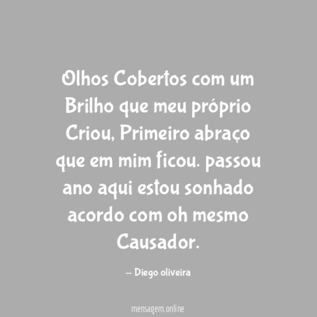Olhos Cobertos com um Brilho que meu próprio Criou