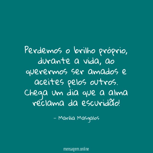 Perdemos o brilho próprio