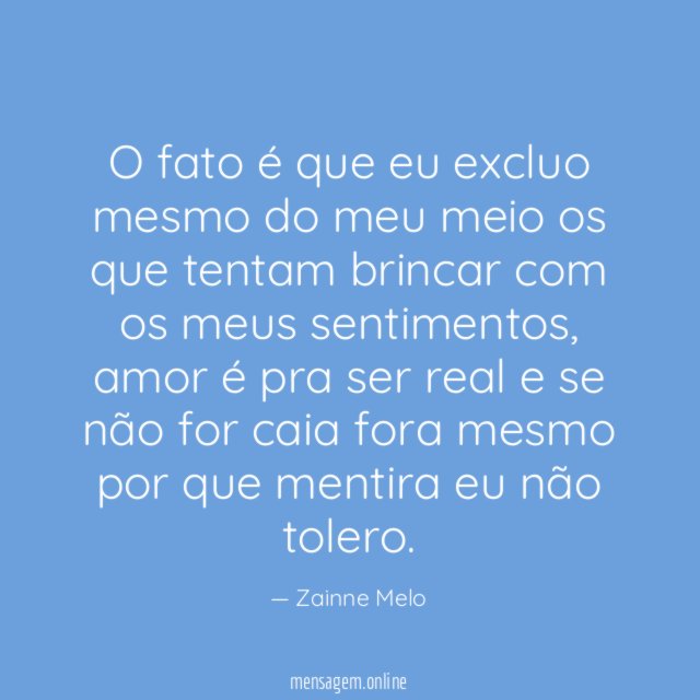 O fato é que eu excluo mesmo do