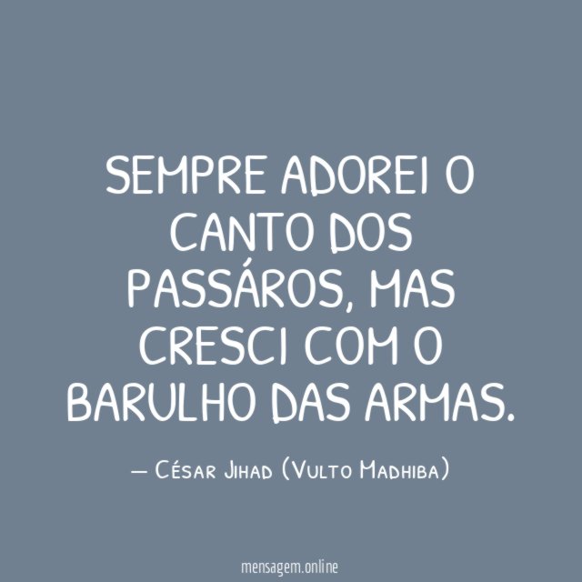 SEMPRE ADOREI O CANTO DOS PASSÁROS