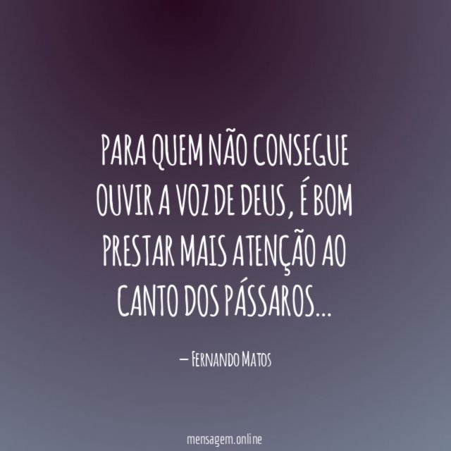 Para quem não consegue ouvir a voz de Deus