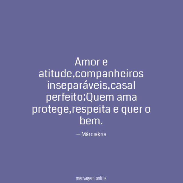 Amor e atitude