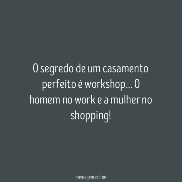 O segredo de um casamento perfeito é workshop