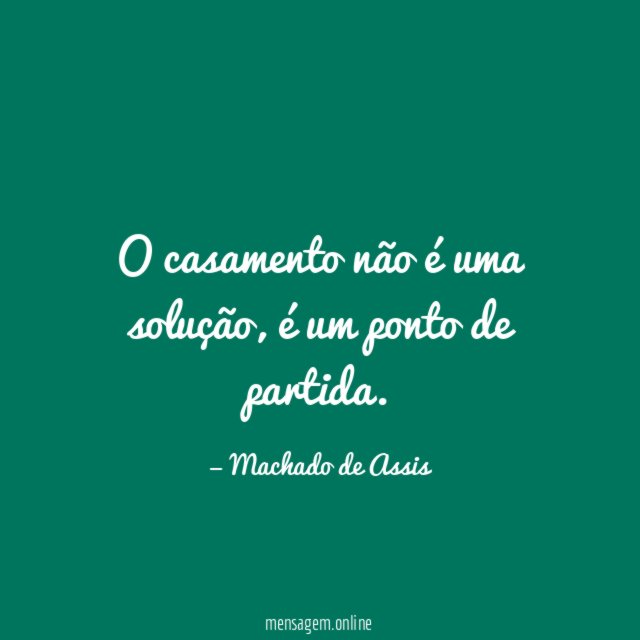 O casamento não é uma solução