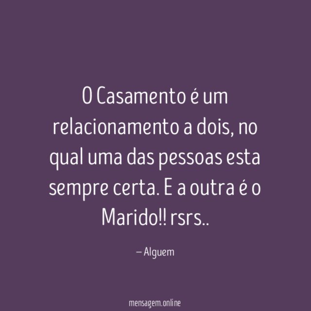 O Casamento é um relacionamento a dois