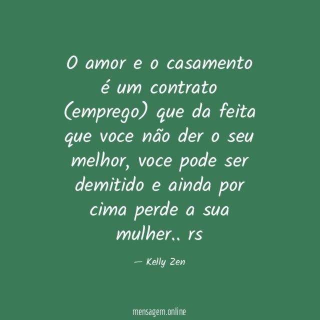 O amor e o casamento é um