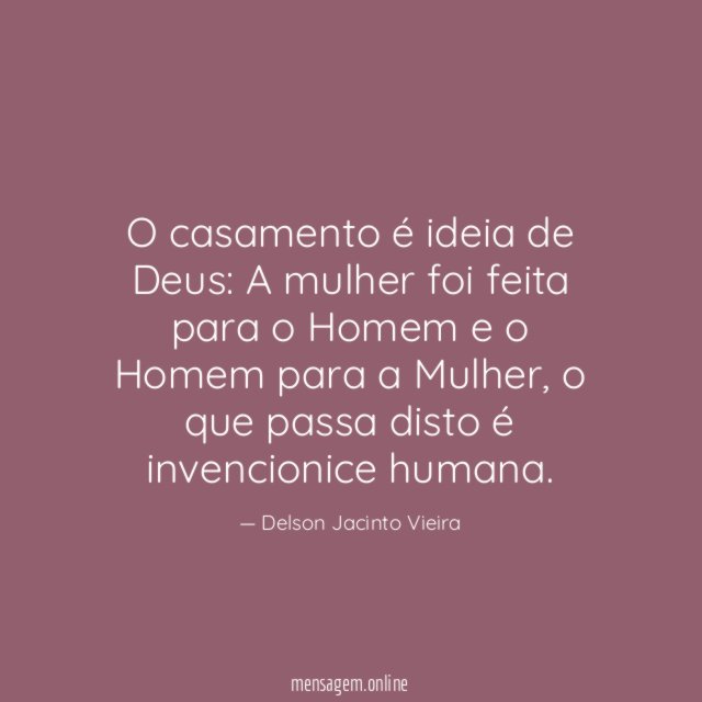 O casamento é ideia de Deus