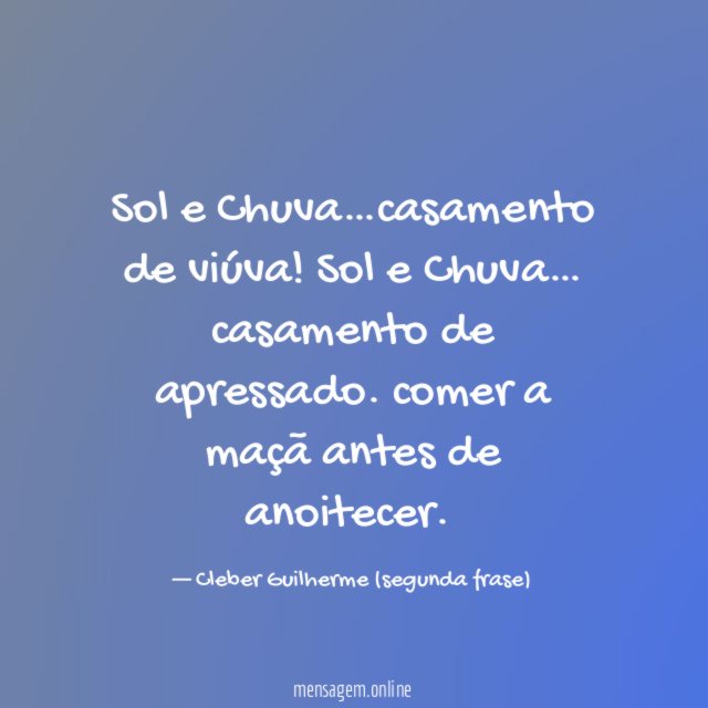Sol e Chuva