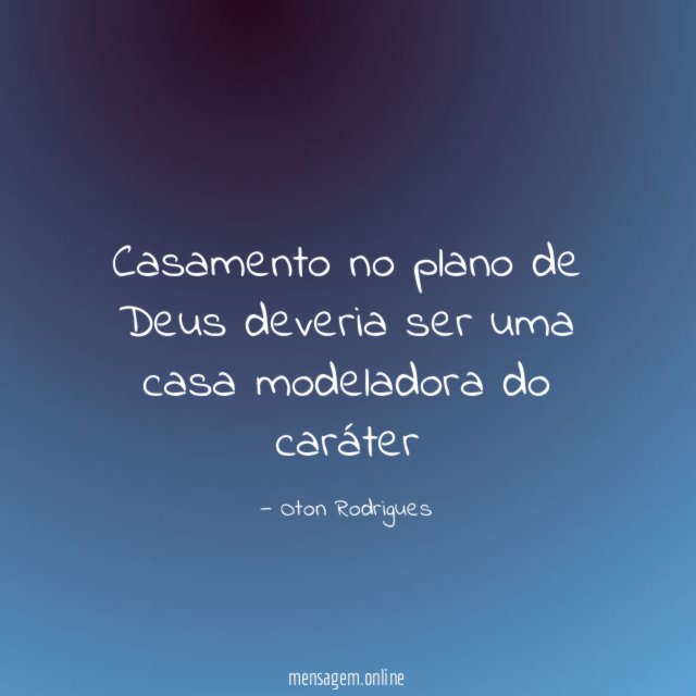 Casamento no plano de Deus deveria ser uma