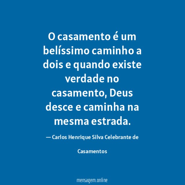 O casamento é um belíssimo caminho a dois