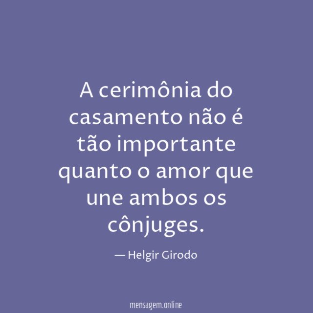 A cerimônia do casamento não é tão importante