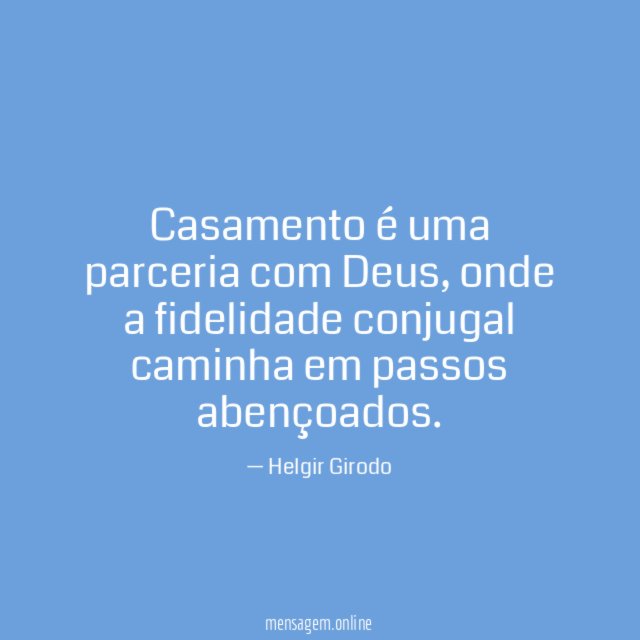 Casamento é uma parceria com Deus