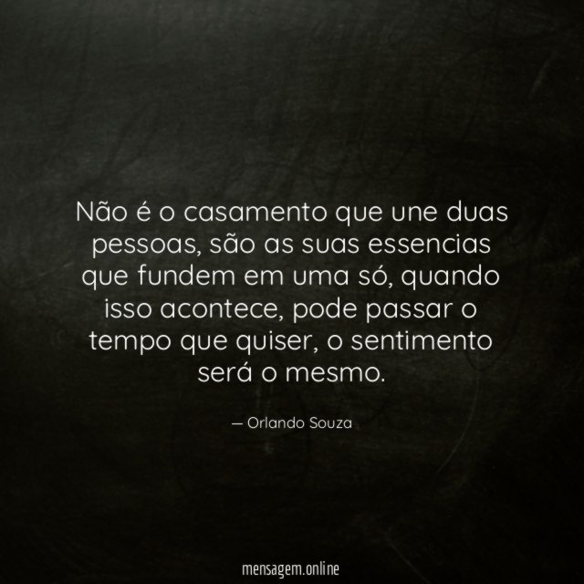 Não é o casamento que une duas pessoas