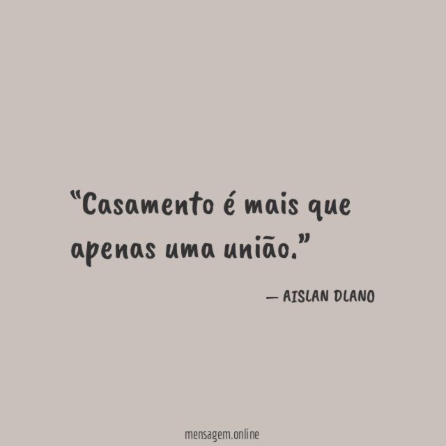 Casamento é mais que apenas uma união