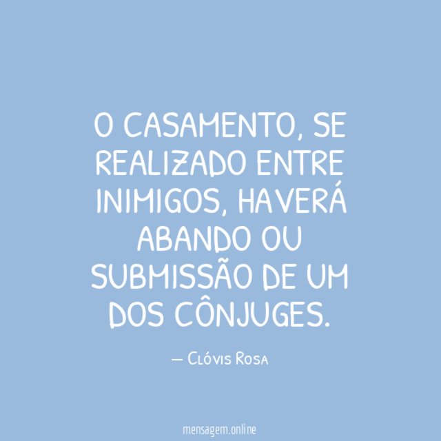 O casamento